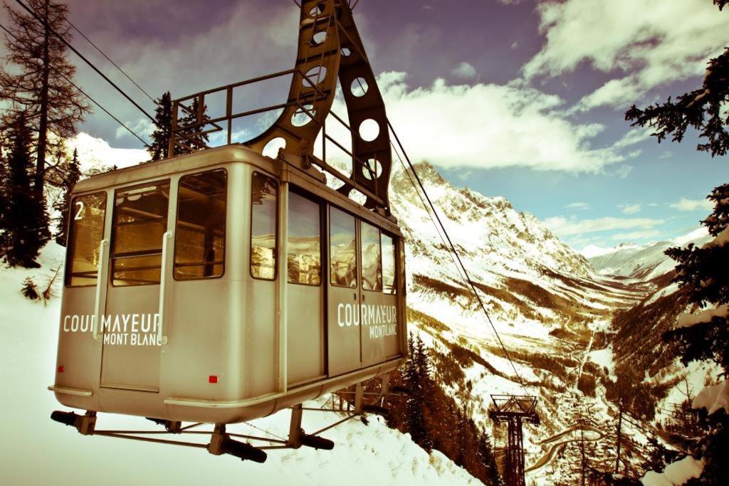 La Maison Des Guides - Trilocale A 500 Mt Dalle Piste Di Dolonne Courmayeur Exterior foto